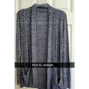 Navy tan cardigan